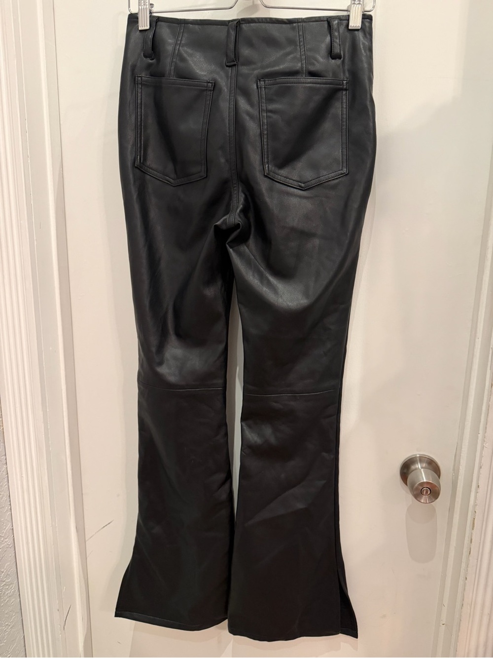 Free People We The Free Just Float On Vegan Leather Flares Size 27 Edgy Boho - Picture 5 of 6